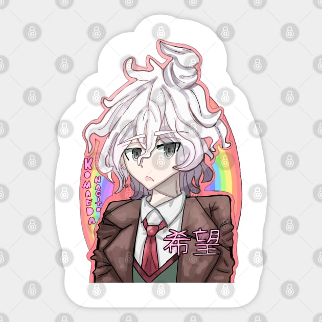 Nagito Komaeda Danganronpa: By Kibo-Kibo Sticker by Kibo-Kibo